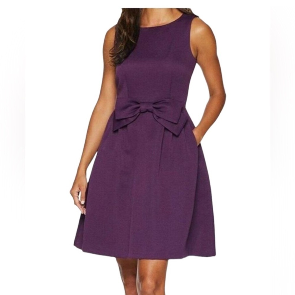 Arthur S Levine For Tahari  FIT & Flare Plum / Purple Dress